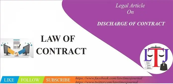 discharge of a contract discharge of a contract