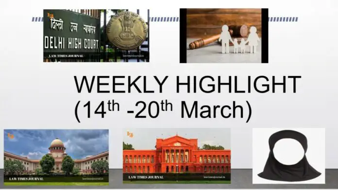 Weekly Highlights (March 14th-20th) Weekly Highlights (March 14th-20th)