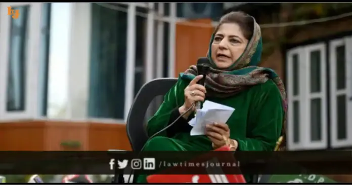 Complaint filed against former Jammu and Kashmir Chief Minister Mehbooba Mufti for her ‘provocative remarks’ Complaint filed against former Jammu and Kashmir Chief Minister Mehbooba Mufti for her ‘provocative remarks’